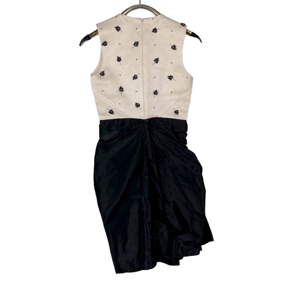 JASON WU BLACK IVORY SILK BEADED TAFFETA RUNWAY COCKTAIL DRESS - Picture 5 of 16